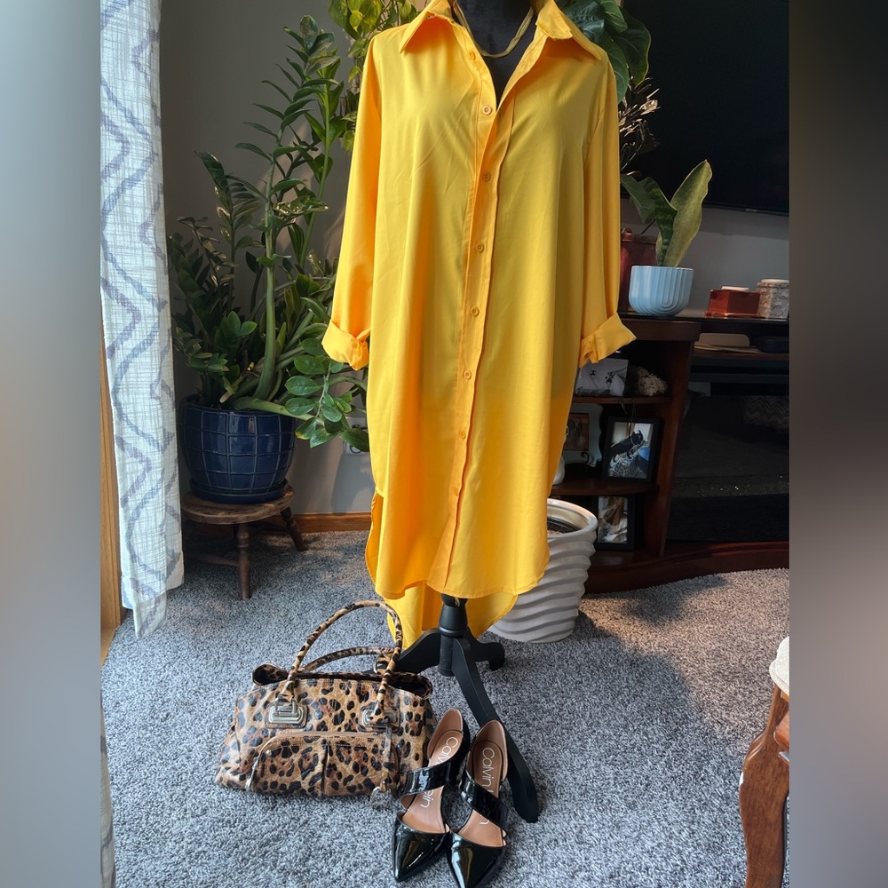 Deep Yellow Shirt Dress